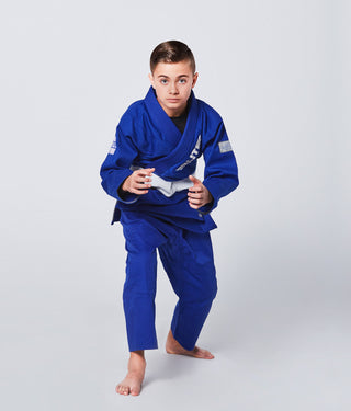 Core Blue Brazilian Jiu Jitsu BJJ Gi Unifrom for Kids