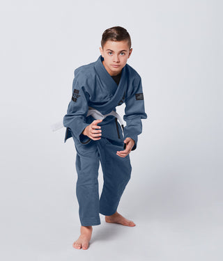 Core Gray Brazilian Jiu Jitsu BJJ Gi Unifrom for Kids
