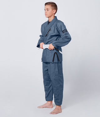 Core Gray Brazilian Jiu Jitsu BJJ Gi Unifrom for Kids