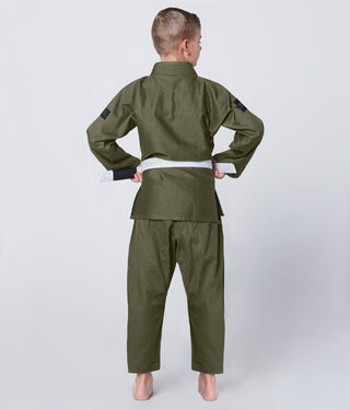 Core Green Brazilian Jiu Jitsu BJJ Gi Unifrom for Kids
