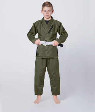 Core Green Brazilian Jiu Jitsu BJJ Gi Unifrom for Kids