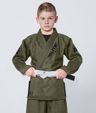 Core Green Brazilian Jiu Jitsu BJJ Gi Unifrom for Kids