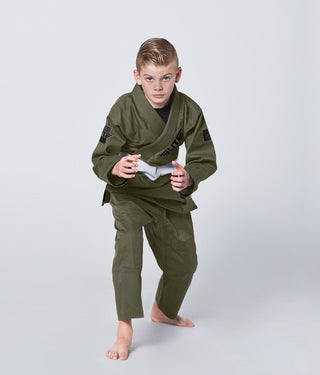 Core Green Brazilian Jiu Jitsu BJJ Gi Unifrom for Kids