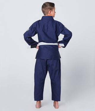 Core Navy Brazilian Jiu Jitsu BJJ Gi Unifrom for Kids