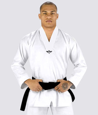 Elite Sports Ultra Light Preshrunk Antibacterial White Adult Taekwondo - TKD Gi