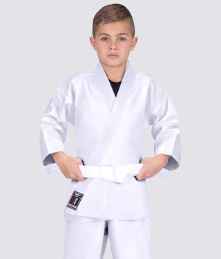 Elite Sports Antibacterial Ultra Light Preshrunk White Kids Karate Gi