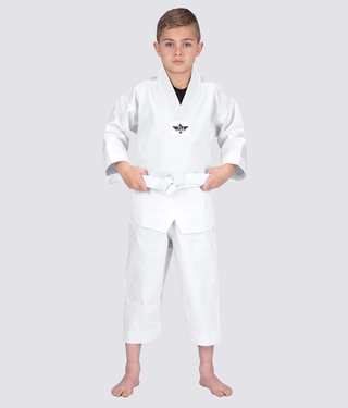 Elite Sports Ultra Light Preshrunk Side-Slit Design White Kids Taekwondo - TKD Gi (Kids)
