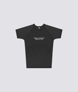 Kids' Standard Black Short Sleeve NO-GI Rash Guard
