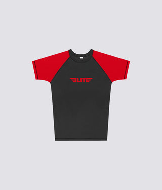 Kids' Standard Red Short Sleeve NO-GI Rash Guard