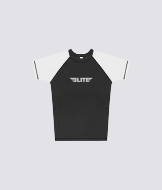 Standard White Short Sleeve Training Rash Guard for Kids