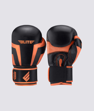 Adults' Standard Black/Orange Boxing Gloves