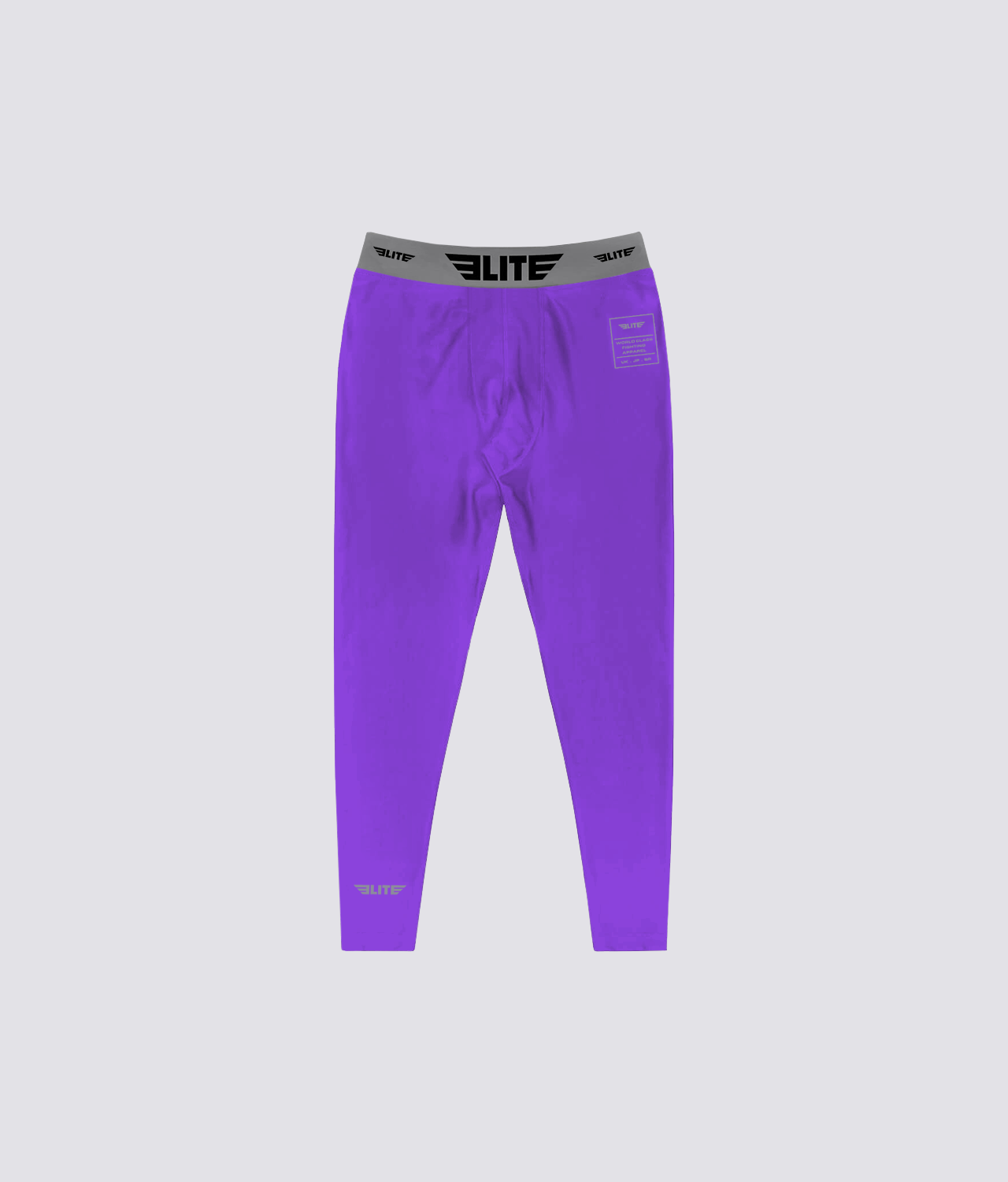 Men's Plain Purple Compression Muay Thai Spat Pants