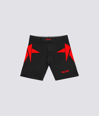 Star Sublimation Black/Red Training Shorts for Adults