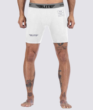 White Compression Training Shorts for Adults