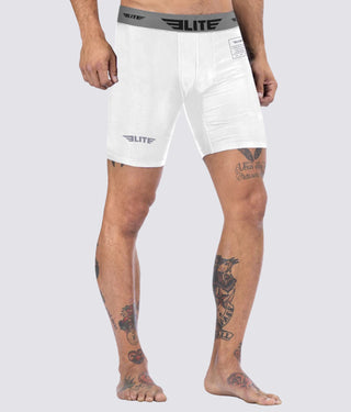 Adults' White Compression Muay Thai Shorts