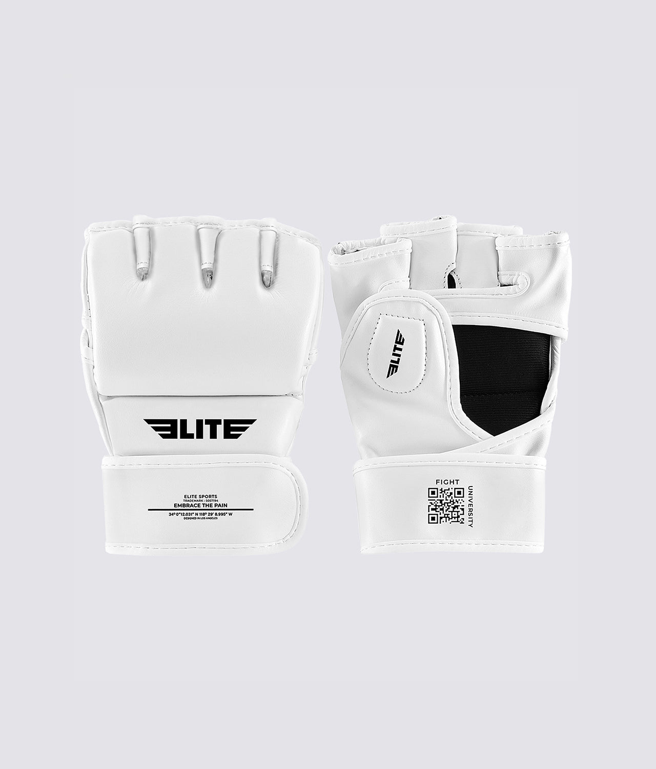 Adults' Essential White MMA Half Mitts Grappling Gloves
