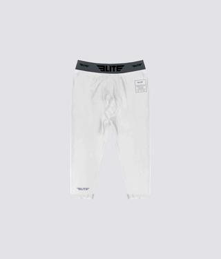 Men's Three Quarter White Compression Judo Spat Pants